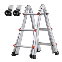 VEVOR Telescoping Ladder A Frame, 9.5 FT Compact Aluminum Extension, 330... - $108.90