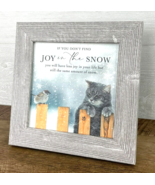 Kitten winter framed Print - Joy in the Snow - $516.42 MXN