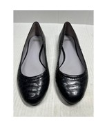 Johnston &amp; Murphy Black Leather Comfort Ballet Flats Made in Brazil Wome... - $53.90 CAD