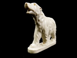 White Porcelain Irish Setter Hunting Dog, Pointing, Gold Trim, Japan, Vi... - £19.18 GBP