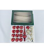 Kurt Adler Glass Ball Ornaments Finial Tree Topper Christmas Red White Gold - $16.88