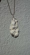 Natural rough magnesite pendant with silverplated bail - $17.67+