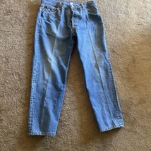 Vintage Levis 501xx Button Fly Blue Denim Jeans  Mens 35 x 29 - £53.49 GBP