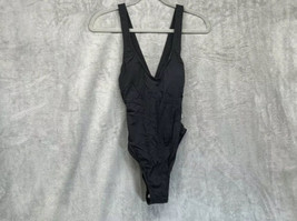 Women&#39;s Plunge Textured One Piece Swimsuit - Sea Angel - Black - M - $34.99