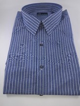 JA John Ashford Regular Fit Long Sleeve Button Front Striped Dress Shirt - £13.85 GBP