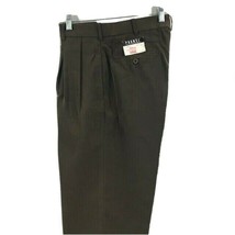 Pronti Collection by Phita Men&#39;s Brown Dress Pants Pleated Cuffed Hem Size 32 - £23.97 GBP