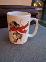 vintage Otagiri Japan MOUSE ICE SKATING MUG Cup SKATER Mice  - $14.99