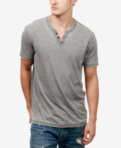 Lucky Brand Mens Burnout Button Notch Short Sleeve Tshirt, Size Small - $25.74