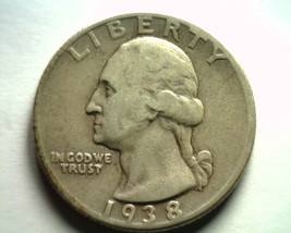 1938 Washington Quarter Extra Fine Xf Extremely Fine Ef Nice Original Coin - £19.18 GBP