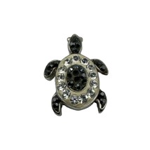 Sterling Silver Marcasite Encrusted Turtle Pendant Only .75 inch - £23.73 GBP