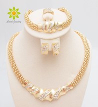 Free Shipping African Gold Color Charming Fashion Romantic Bridal Fashion Neckla - £15.85 GBP