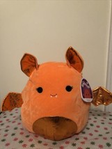 Squishmallow 12&quot; Tangie Orange Bat Plush with Foil Belly &amp; Ears Halloween BNWT - £24.23 GBP