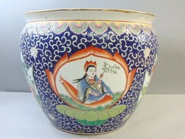 Decorative Chinese Porcelain Planter Fish Pot E480 - £155.34 GBP