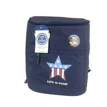 Life is Good USA Star Flag Backpack Cooler 18 cans Dark Blue New - £23.54 GBP