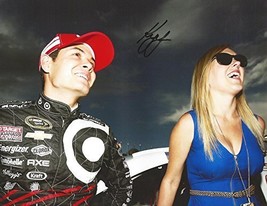 Autographed Kyle Larson #42 Target Black Racing PRE-RACE Pit Road With Wife (Spr - £78.26 GBP