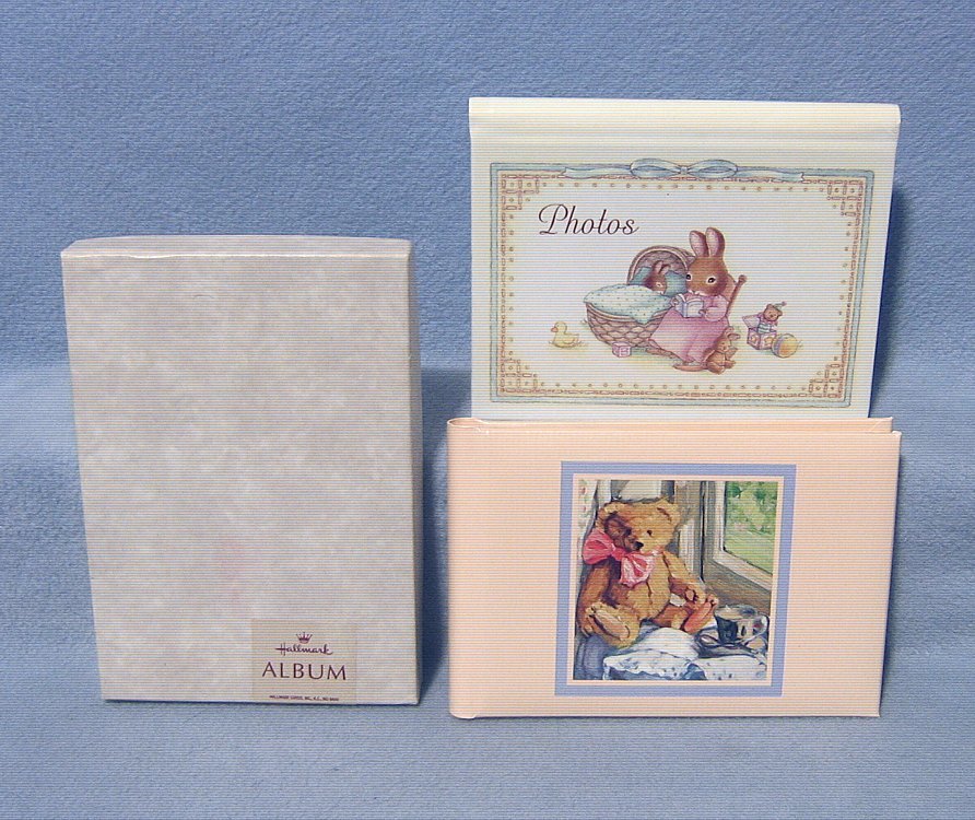 Hallmark 2 Small Photo Albums Teddy Bear w/box - Bunny Mom &amp; Baby - $7.00