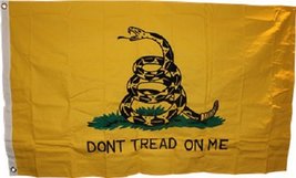RFCO Embroidered Sewn Gadsden Tea Party 5x8 Synthetic 2ply Cotton Flag Pin and C - £62.59 GBP