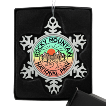 Pewter Finish Christmas Ornament Rocky Mountain National Park 3&quot; Metal Colorado - £14.78 GBP
