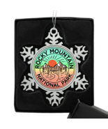 Pewter Finish Christmas Ornament Rocky Mountain National Park 3&quot; Metal C... - £14.73 GBP