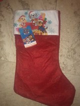Paw Patrol Christmas Stocking Red/White/Multi-Color-Brand New-SHIPS N 24 HOURS - £11.53 GBP