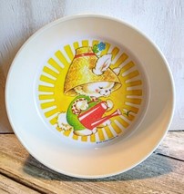 Vintage 1975 The First Years Kiddie Products Bunny Rabbit Watering Garden Bowl - $7.43