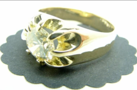 8 MM Moissanite Personnalisé 14K Jaune Plaqué Or Bague - $142.47