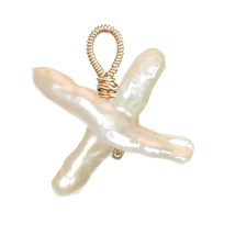 Ivory cross pearl - Gold - $53.49