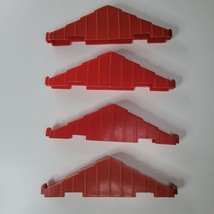 Lincoln Logs Red Roof Plastic 4 Pieces Double Notch Building Toy Replacement - £6.91 GBP