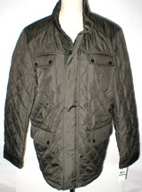 New NWT L Mens Coat Michael Kors Olive Dark Green Jacket Hidden Rain Hood Pocket - $396.00