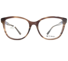 Etro Eyeglasses Frames ET2629 246 Clear Brown Horn Blue Cat Eye 52-17-140 - £58.67 GBP