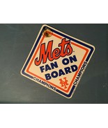 Vintage Mets Fan On Board Champions Hanging Plastic Sign *Nice Condition... - £7.81 GBP