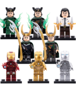 Loki The God of Time and Iron Man Tony Stark Minifigures 8pcs Minifigure... - $26.65 CAD