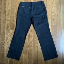 Liz Claiborne Relaxed Straight Pants Womens 12 Black Stretch Denim Jeans... - £5.31 GBP