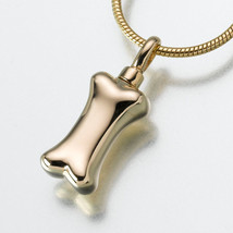 Gold Vermeil Dog Bone Memorial Jewelry Pendant Funeral Cremation Urn - £127.39 GBP