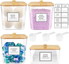 3+1 Pack Laundry Pods Container,Clear Laundry Room Organization, Pods - $46.53 CAD