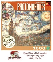 Robert Silvers Photomosaics Van Gogh Starry Night 1000 pc Puzzle New, Sealed - £17.50 GBP