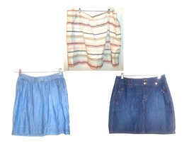 Sonoma Mini Skirts Denim Linen Blend Above Knee Skirts Size 4 - Plus 3X  - $24.74+