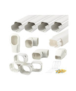 Everwell® PVC Decorative Line Cover Kit Set &amp; Tubing For MiniSplit &amp; Cen... - $78.21