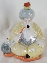 Vintage Ceramic Buddha Hookah Smoking Man Incense Burner 4&quot; Japan - $30.00