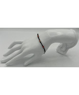 Vintage Avon Gunmetal Black &amp; AB Orange Crystal Bracelet SKU PB77 - £11.85 GBP