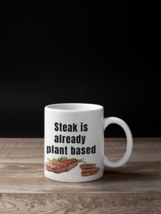 Steak is already plant based - White glossy mug - £14.25 GBP+