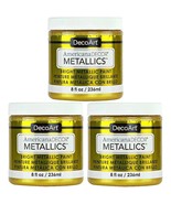 Decoart Metallics Acrylic Paint, 8 Fl. oz. Jar, 24K Gold (Pack of 1) - $22.48