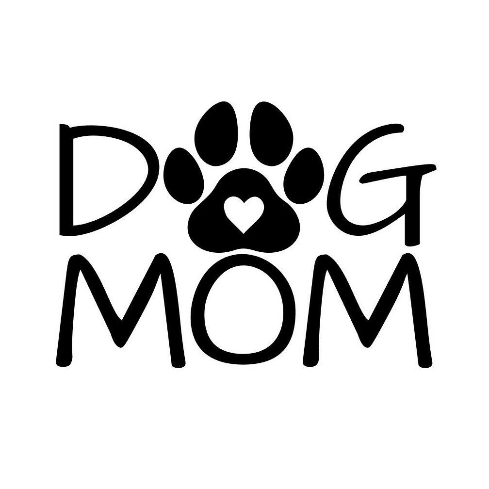 2x Dog Mom Paw Vinyl Decal Sticker Different colors & size for Cars/Bikes/Window