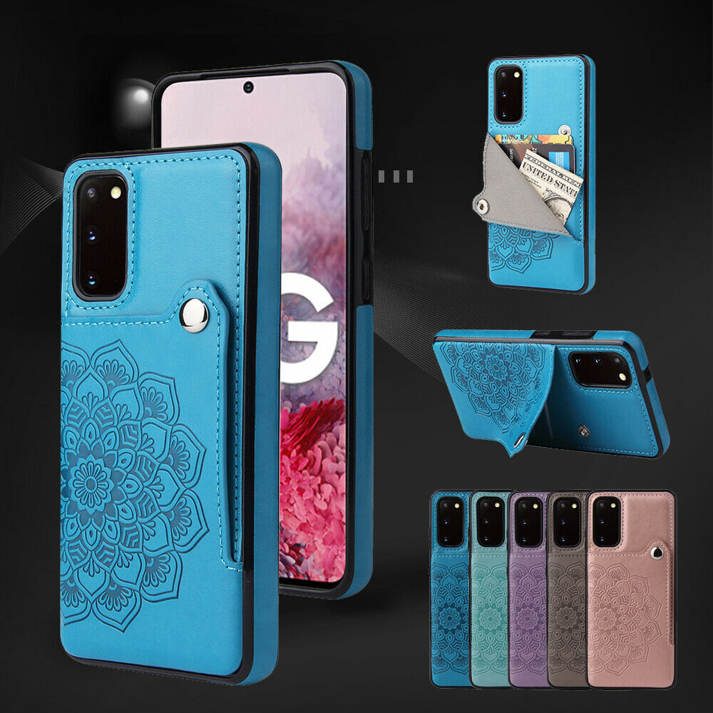 k1) Leather wallet FLIP silicon hard BACK cover Case  Samsung Galaxy models