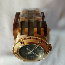 INVICTA SUBAQUA QUARTZ - GOLD CASE WITH OLIVE GREEN BAND / NEEDS NEW BATTERY image 4