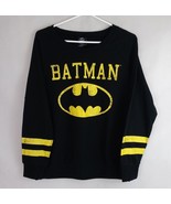 NWT DC Comics Batman Black &amp; Yellow Long Sleeve Shirt Junior Size XL 15/17 - $16.82