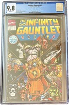 Infinity Gauntlet #1 (CGC 9.8) Thanos Avengers Starlin / Pérez 1991 White Pages - £235.89 GBP