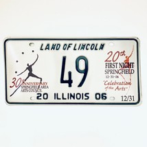 2006 United States Illinois Springfield Arts Council Booster License Pla... - €10,23 EUR