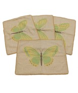Melrose Burlap Style Butterfly Place Mats Set of 4 13x18in Script Green ... - $237.18 MXN
