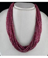 Natural Pink Tourmaline Beaded Necklace 15 L 798 Cts Facet Gemstone Silv... - £1,040.36 GBP
